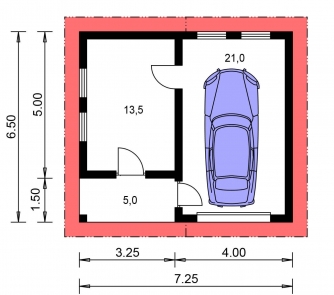 Floor plan of ground floor - GARÁŽ C